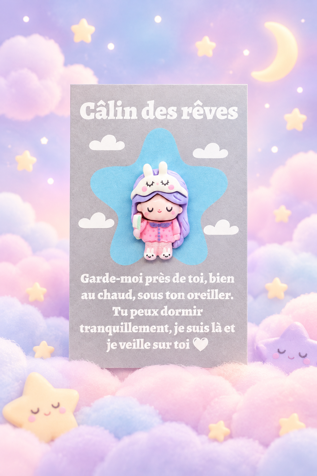 Box + porte clé + carte câlin de poche