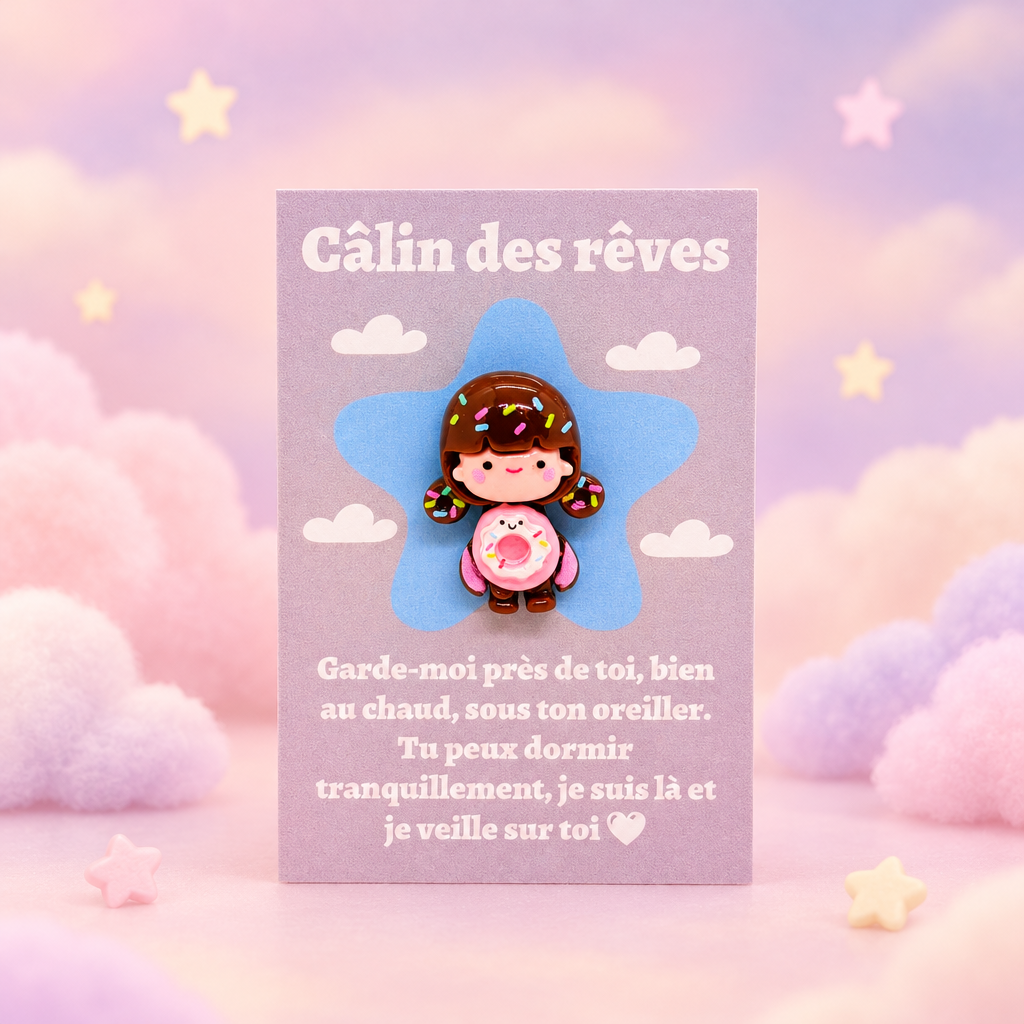 Box + porte clé + carte câlin de poche